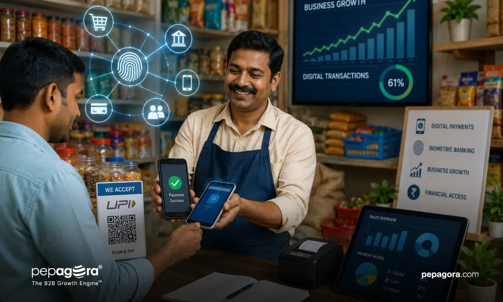 MSME Digital Revolution: Mobile Payments and Biometric Banking Drive 61% of Retail Transactions